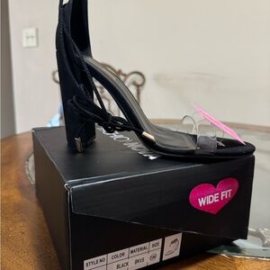 Wide Fit Black Heels
